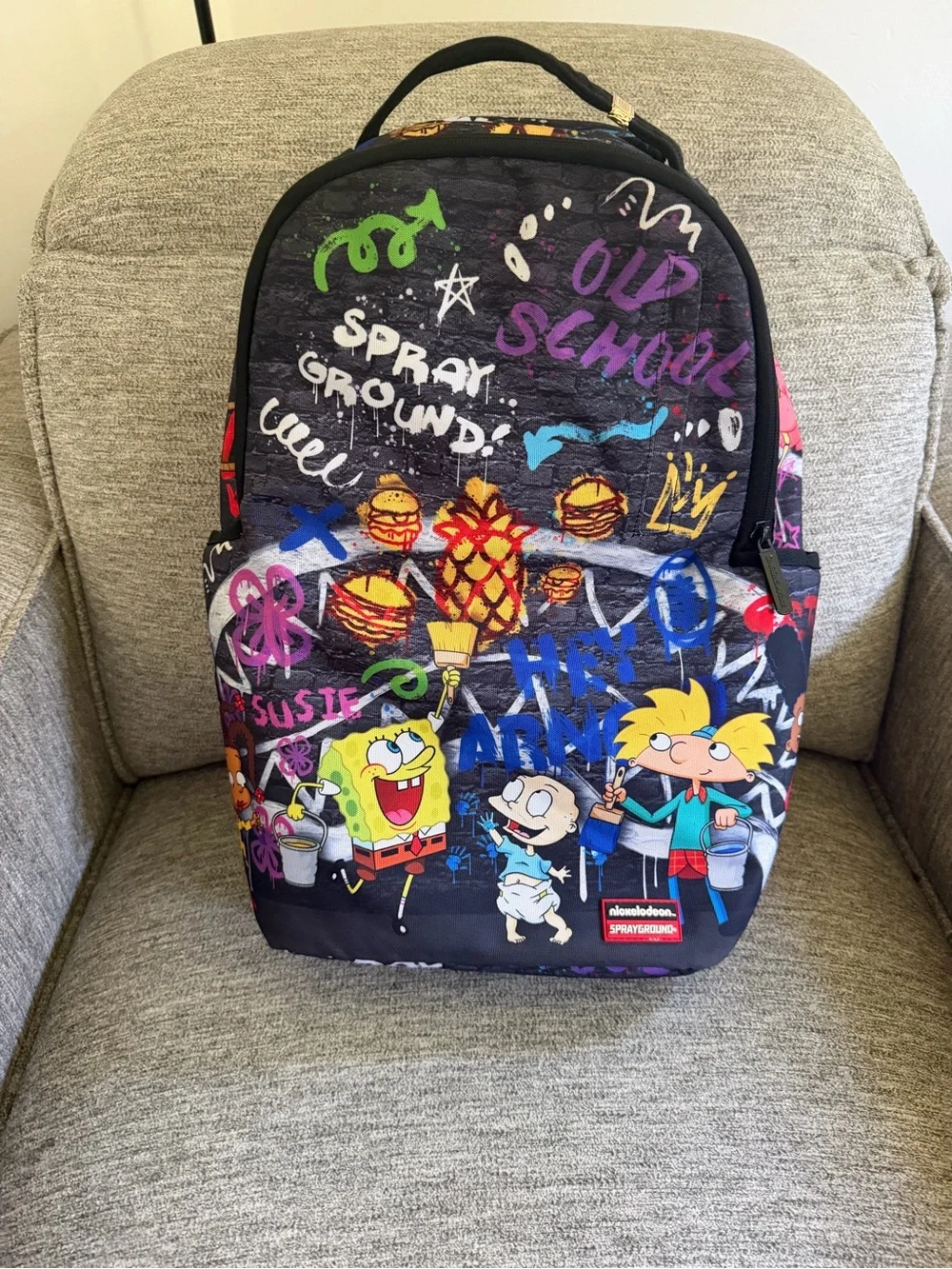 Sprayground Red Limited Edition Patch Backpack Label
